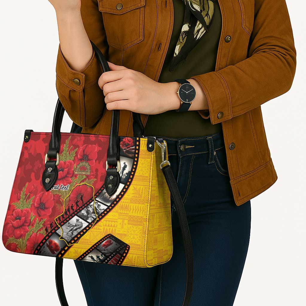 Personalised Niue ANZAC 1915-2026 Filmstrip Leather Bag Lest We Forget 25 April
