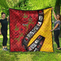 Personalised Niue ANZAC 1915-2026 Filmstrip Quilt Lest We Forget 25 April