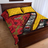 Personalised Niue ANZAC 1915-2026 Filmstrip Quilt Bed Set Lest We Forget 25 April