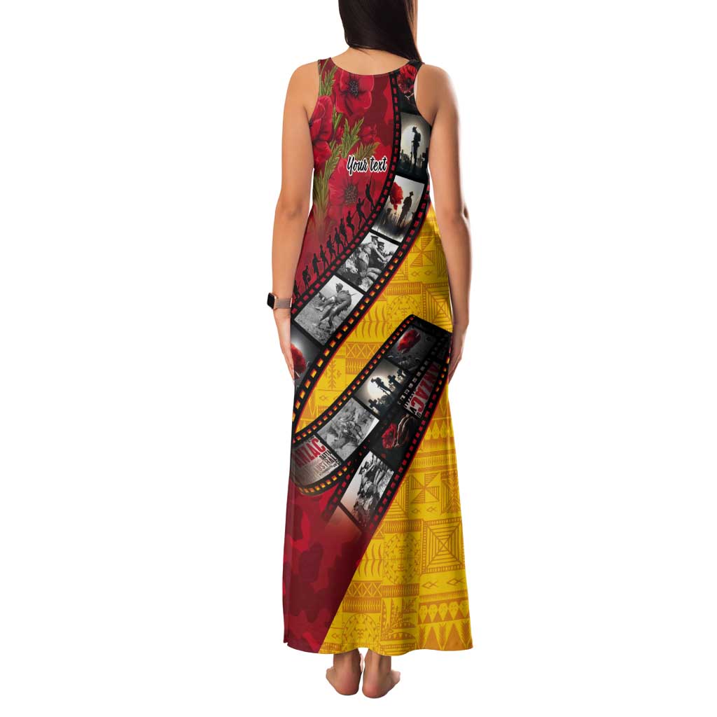Personalised Niue ANZAC 1915-2026 Filmstrip Tank Maxi Dress Lest We Forget 25 April