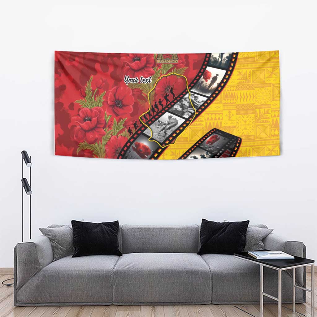 Personalised Niue ANZAC 1915-2026 Filmstrip Tapestry Lest We Forget 25 April
