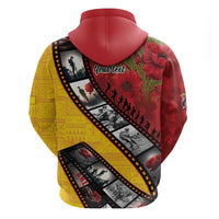 Personalised Niue ANZAC 1915-2026 Filmstrip Zip Hoodie Lest We Forget 25 April