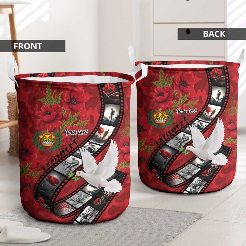 Personalised Tonga ANZAC 1915-2026 Filmstrip Laundry Basket Lest We Forget 25 April LT9 - Polynesian Pride