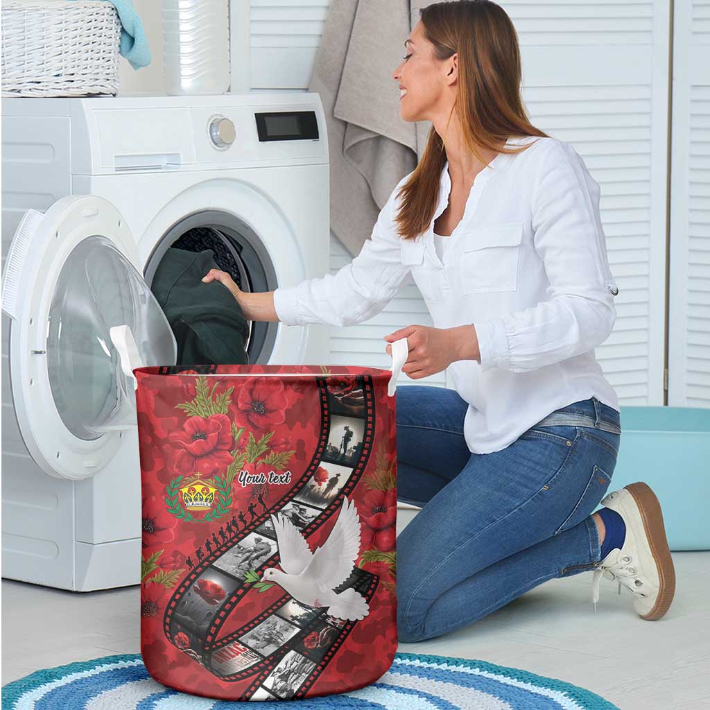Personalised Tonga ANZAC 1915-2026 Filmstrip Laundry Basket Lest We Forget 25 April LT9 - Polynesian Pride
