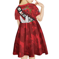 Personalised Tonga ANZAC 1915-2026 Filmstrip Kid Short Sleeve Dress Lest We Forget 25 April LT9 - Polynesian Pride