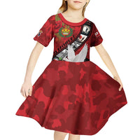 Personalised Tonga ANZAC 1915-2026 Filmstrip Kid Short Sleeve Dress Lest We Forget 25 April LT9 - Polynesian Pride