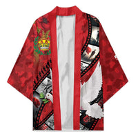 Personalised Tonga ANZAC 1915-2026 Filmstrip Kimono Lest We Forget 25 April LT9 Unisex Red - Polynesian Pride