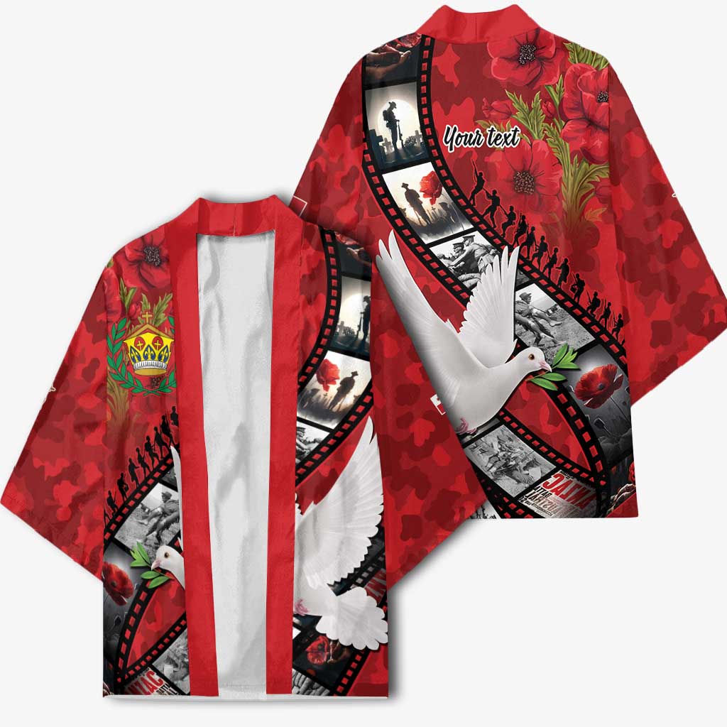 Personalised Tonga ANZAC 1915-2026 Filmstrip Kimono Lest We Forget 25 April LT9 - Polynesian Pride