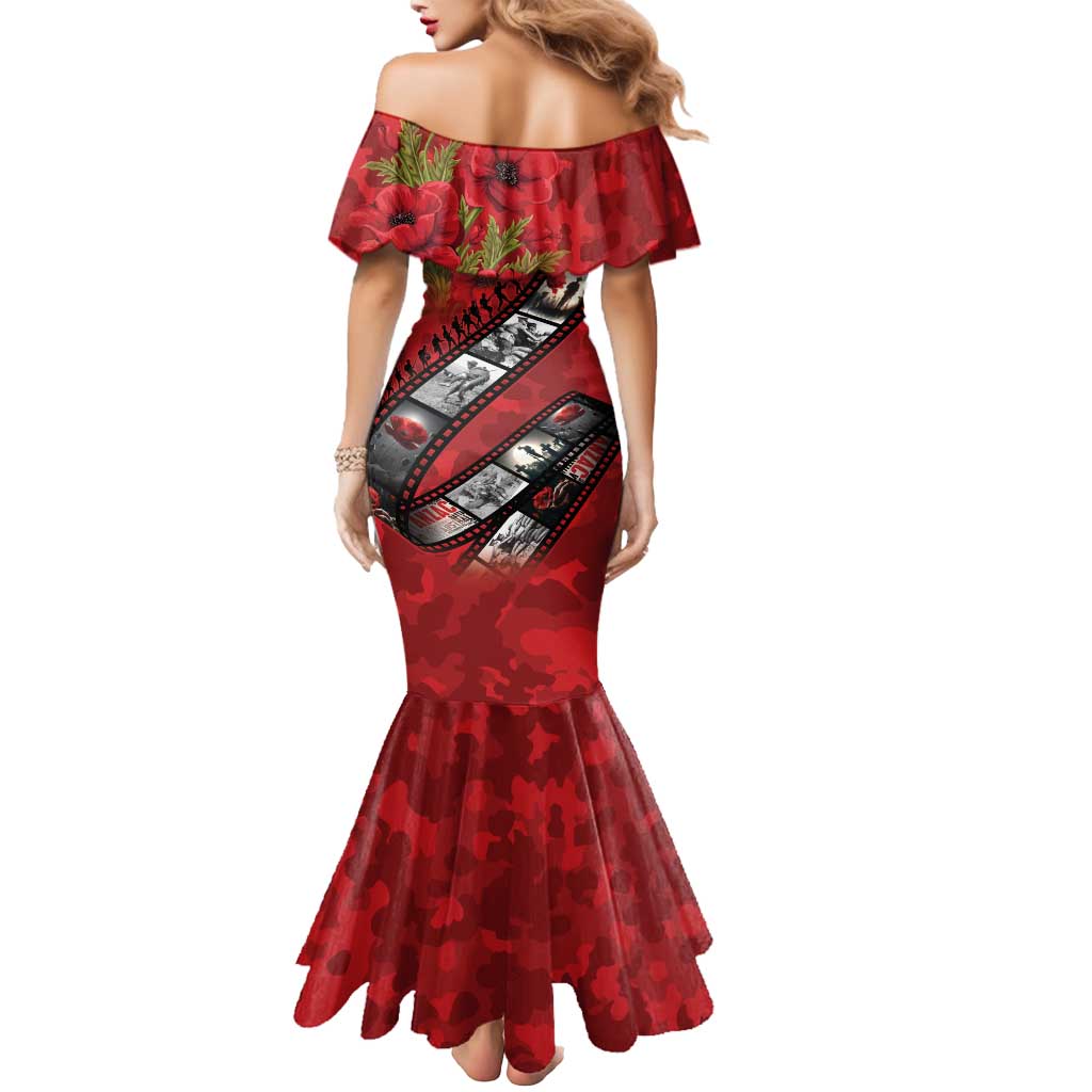Personalised Tonga ANZAC 1915-2026 Filmstrip Mermaid Dress Lest We Forget 25 April