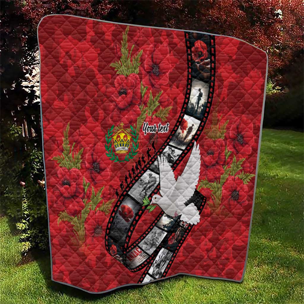 Personalised Tonga ANZAC 1915-2026 Filmstrip Quilt Lest We Forget 25 April LT9 - Polynesian Pride