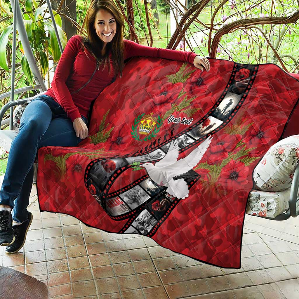 Personalised Tonga ANZAC 1915-2026 Filmstrip Quilt Lest We Forget 25 April LT9 - Polynesian Pride