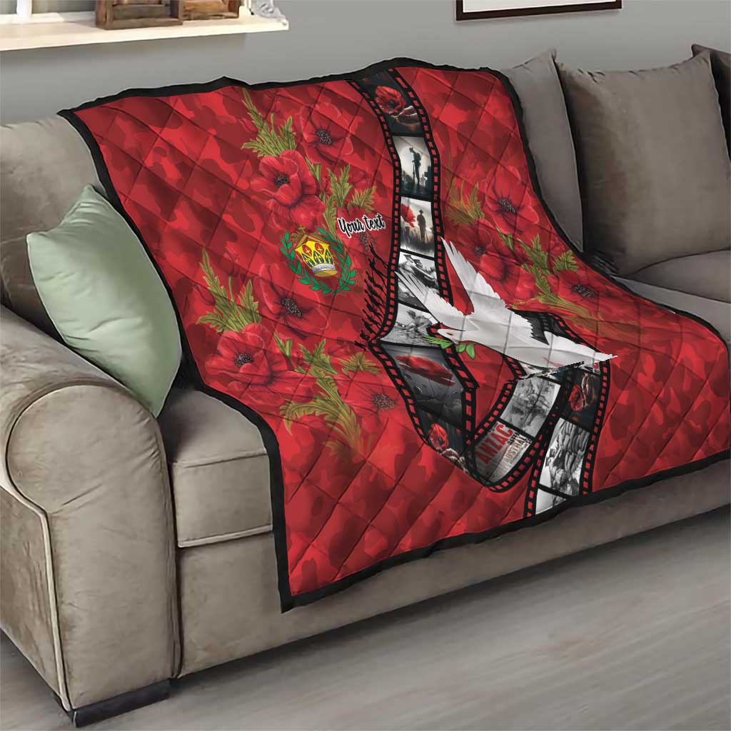 Personalised Tonga ANZAC 1915-2026 Filmstrip Quilt Lest We Forget 25 April LT9 - Polynesian Pride