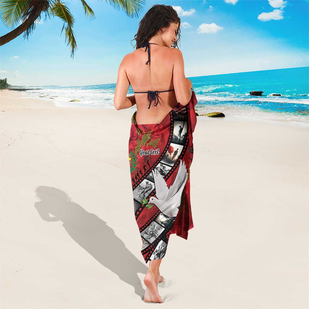 Personalised Tonga ANZAC 1915-2026 Filmstrip Sarong Lest We Forget 25 April