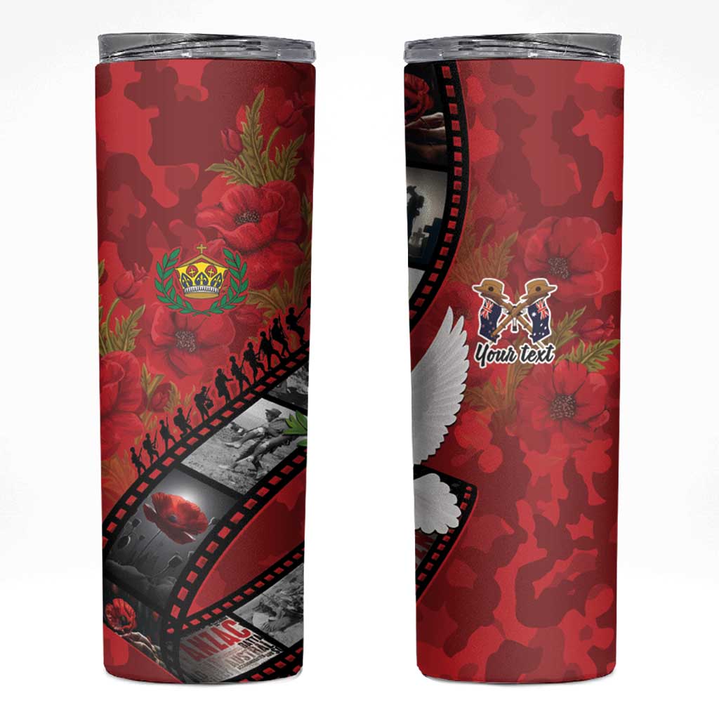 Personalised Tonga ANZAC 1915-2026 Filmstrip Skinny Tumbler Lest We Forget 25 April
