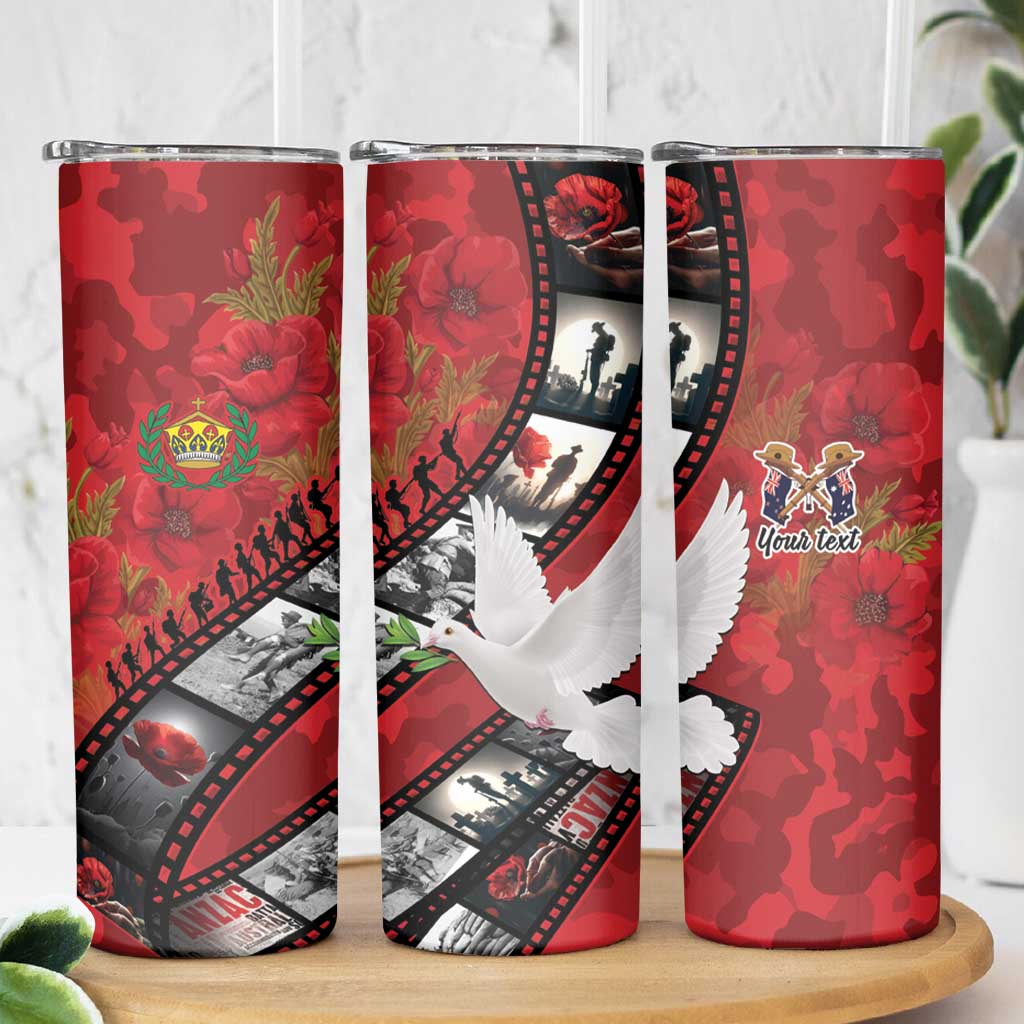 Personalised Tonga ANZAC 1915-2026 Filmstrip Skinny Tumbler Lest We Forget 25 April