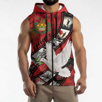 Personalised Tonga ANZAC 1915-2026 Filmstrip Sleeveless Zip Hoodie Lest We Forget 25 April
