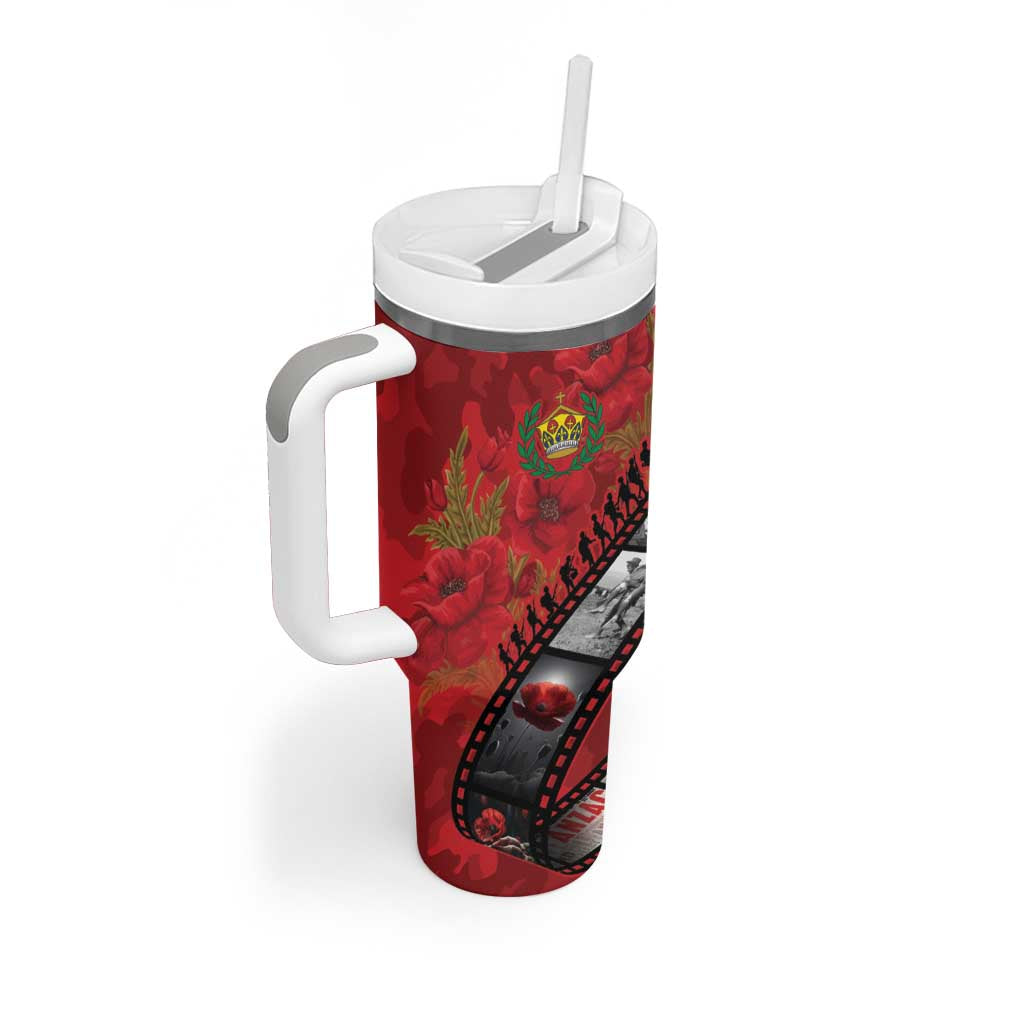 Personalised Tonga ANZAC 1915-2026 Filmstrip Tumbler With Handle Lest We Forget 25 April