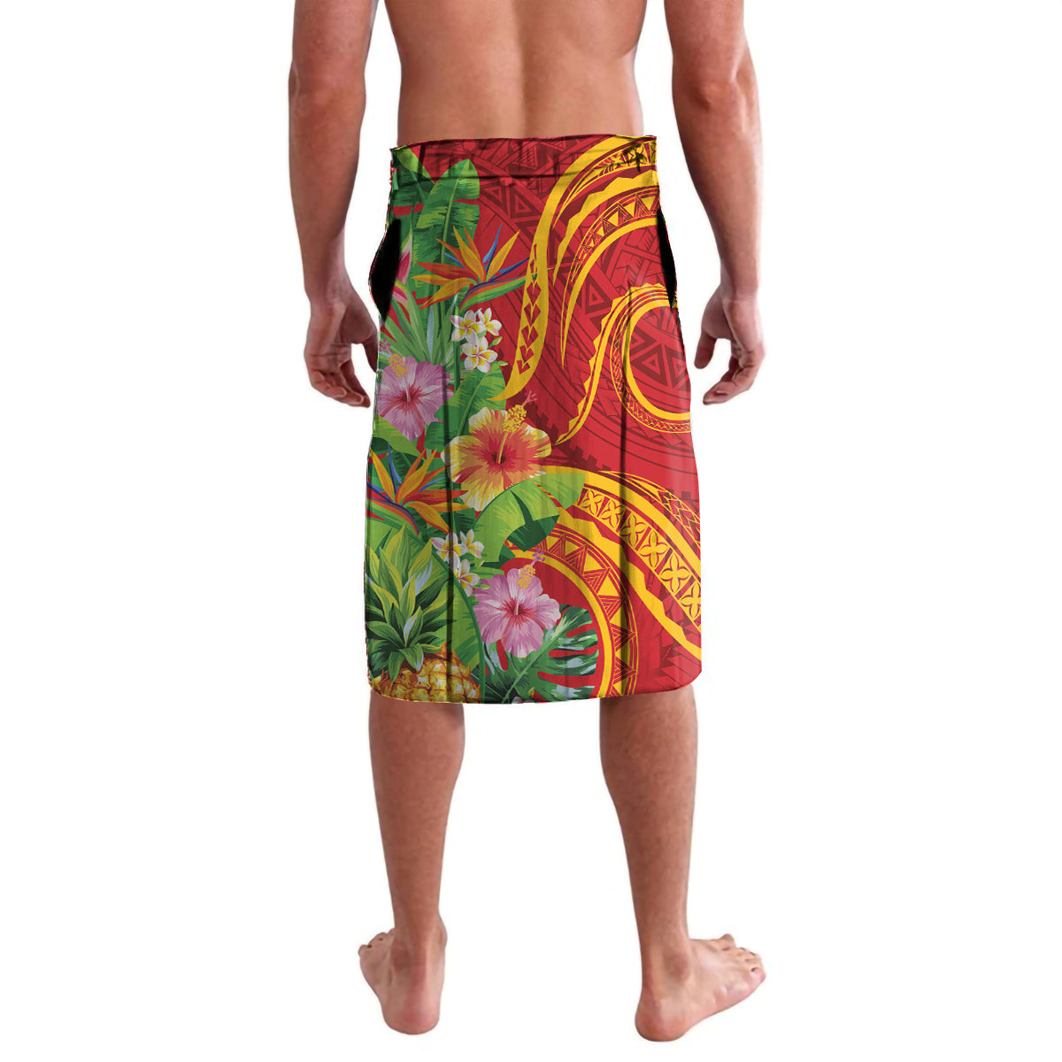 Polynesian Tribal Flower Tattoo Lavalava Special Vermilion Vibe