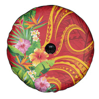 Polynesian Tribal Flower Tattoo Spare Tire Cover Special Vermilion Vibe