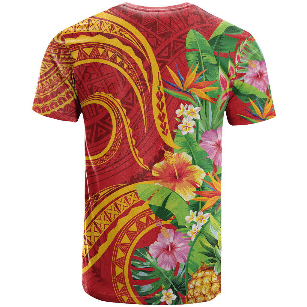 Polynesian Tribal Flower Tattoo T Shirt Special Vermilion Vibe
