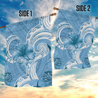Polynesian Hibiscus Flower Tribal Garden Flag Blue Color LT9 - Polynesian Pride