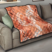 Polynesian Hibiscus Flower Tribal Quilt Peach Color LT9 - Polynesian Pride