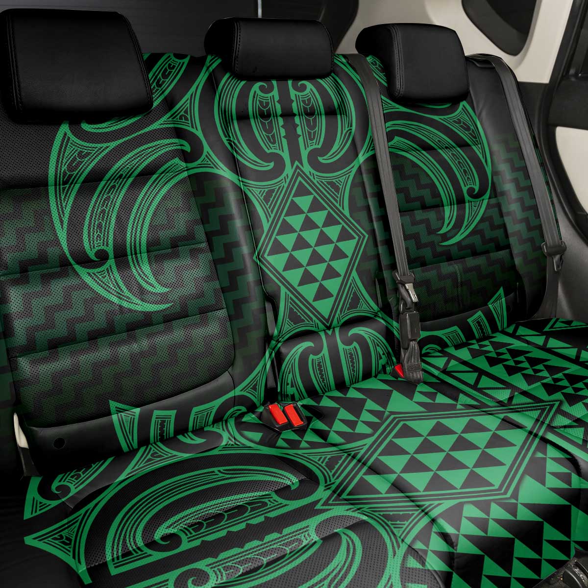 Kakariki Maori Ta Moko Poutama Art Back Car Seat Cover