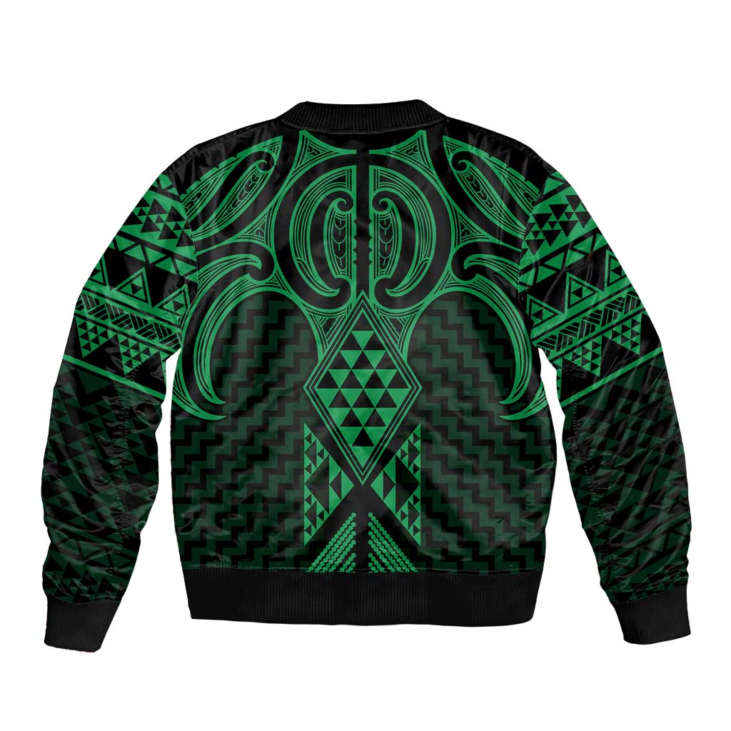 Kakariki Maori Ta Moko Poutama Art Bomber Jacket