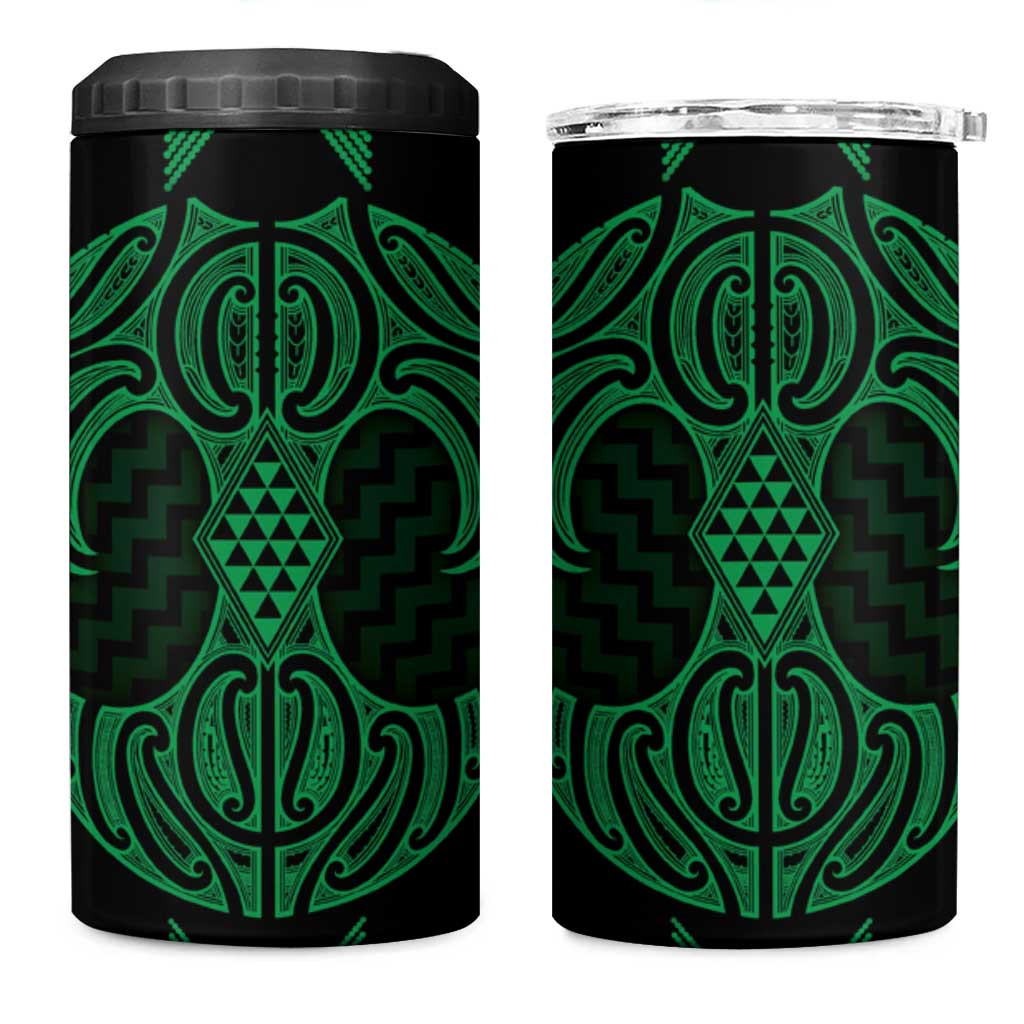 Kakariki Maori Ta Moko Poutama Art 4 in 1 Can Cooler Tumbler