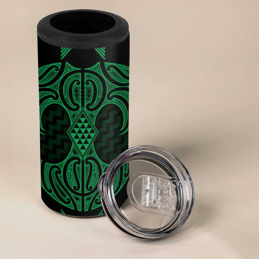 Kakariki Maori Ta Moko Poutama Art 4 in 1 Can Cooler Tumbler