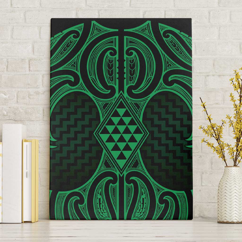 Kakariki Maori Ta Moko Poutama Art Canvas Wall Art