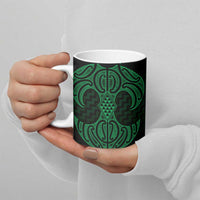 Kakariki Maori Ta Moko Poutama Art Ceramic Mug - Polynesian Pride