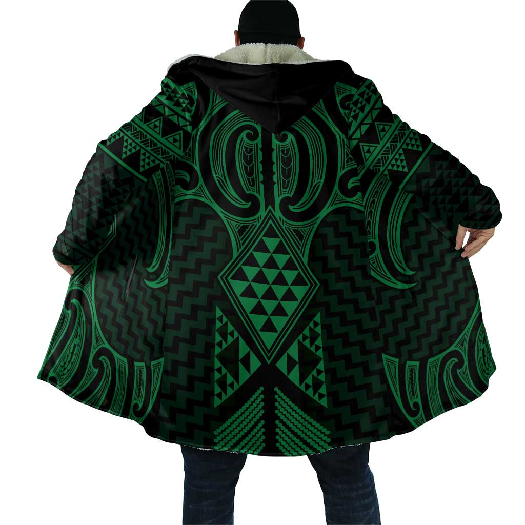 Kakariki Maori Ta Moko Poutama Art Cloak - Polynesian Pride
