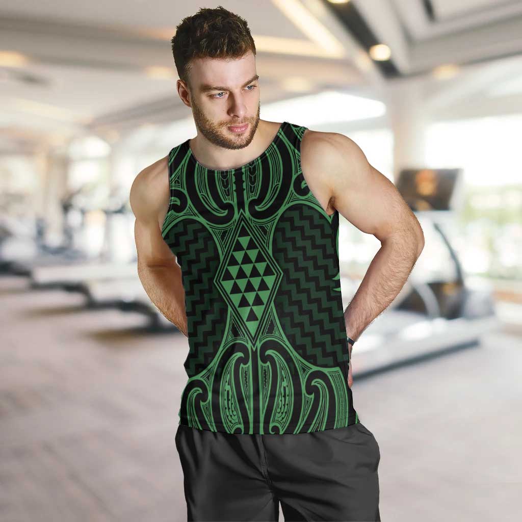 Kakariki Maori Ta Moko Poutama Art Men Tank Top