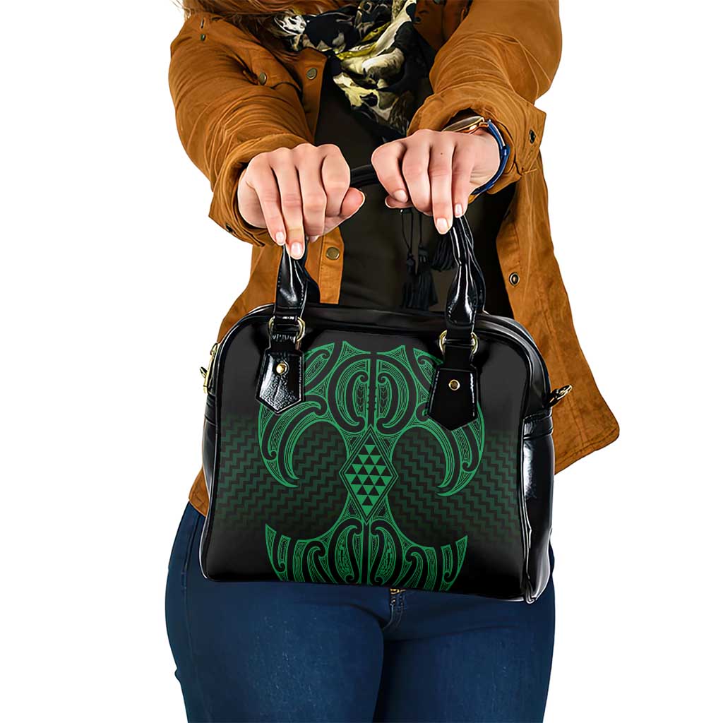 Kakariki Maori Ta Moko Poutama Art Shoulder Handbag