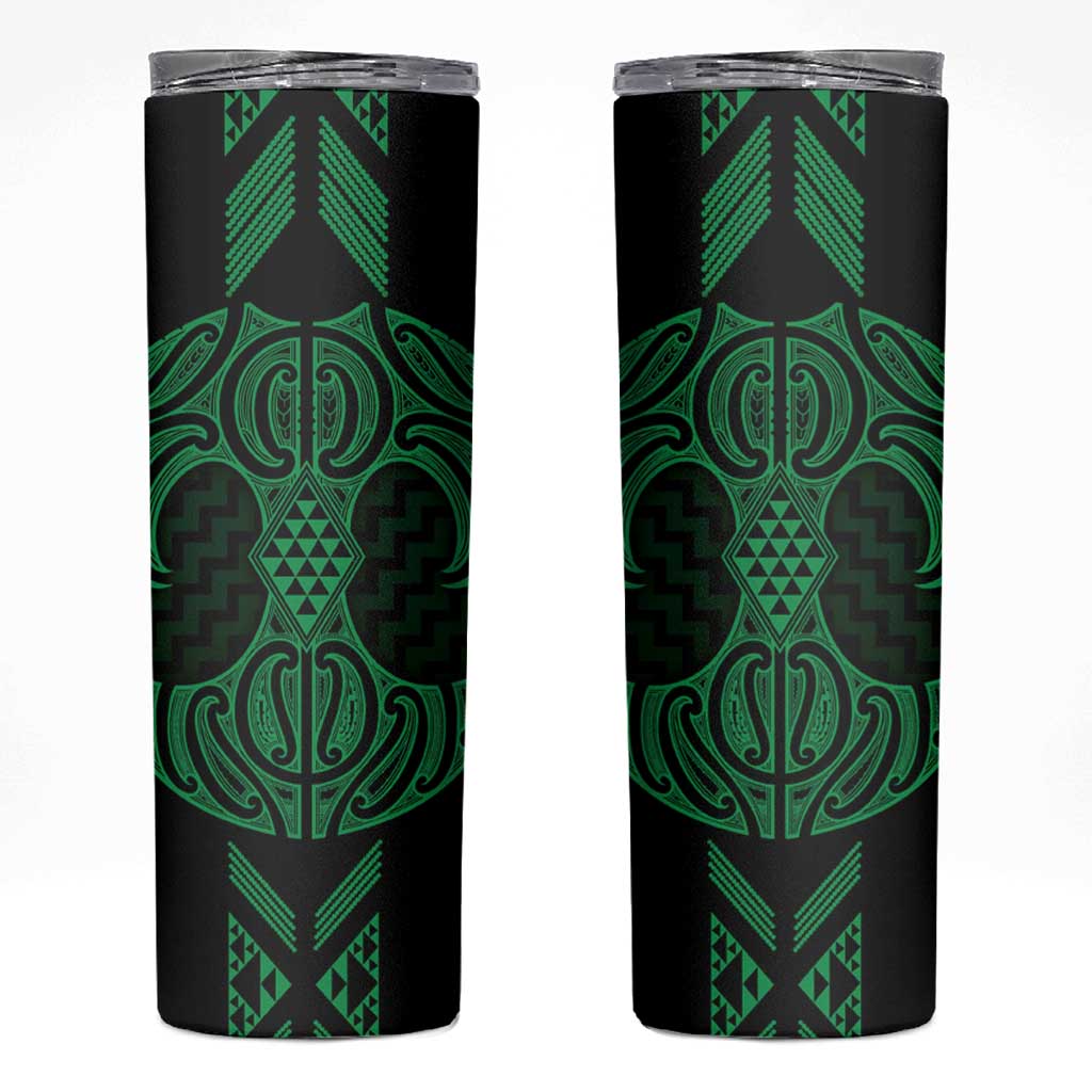 Kakariki Maori Ta Moko Poutama Art Skinny Tumbler