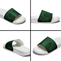 Kakariki Maori Ta Moko Poutama Art Slide Sandals - Polynesian Pride