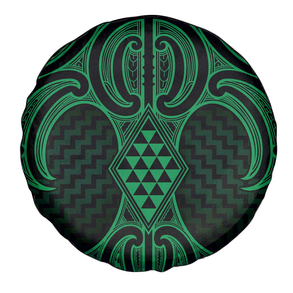 Kakariki Maori Ta Moko Poutama Art Spare Tire Cover