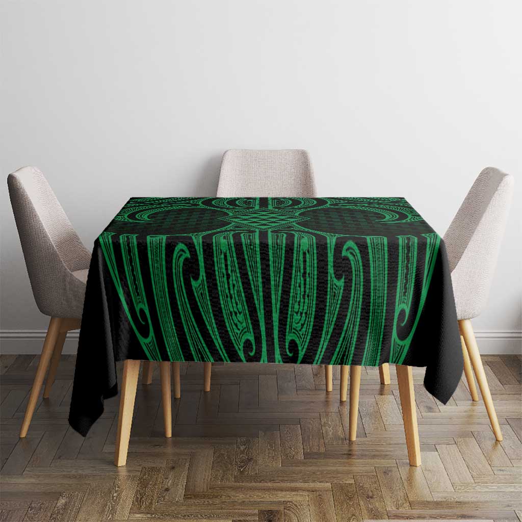 Kakariki Maori Ta Moko Poutama Art Tablecloth