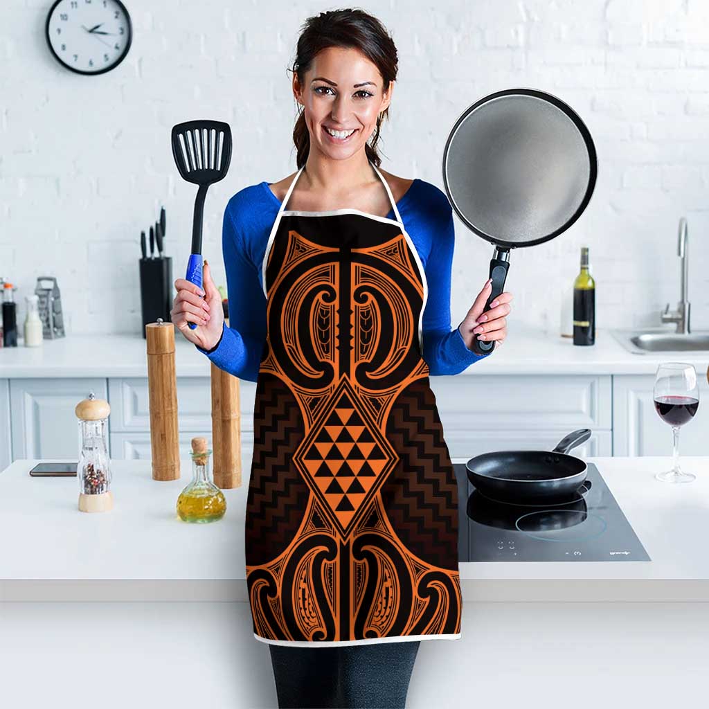 Karaka Maori Ta Moko Poutama Art Apron - Polynesian Pride