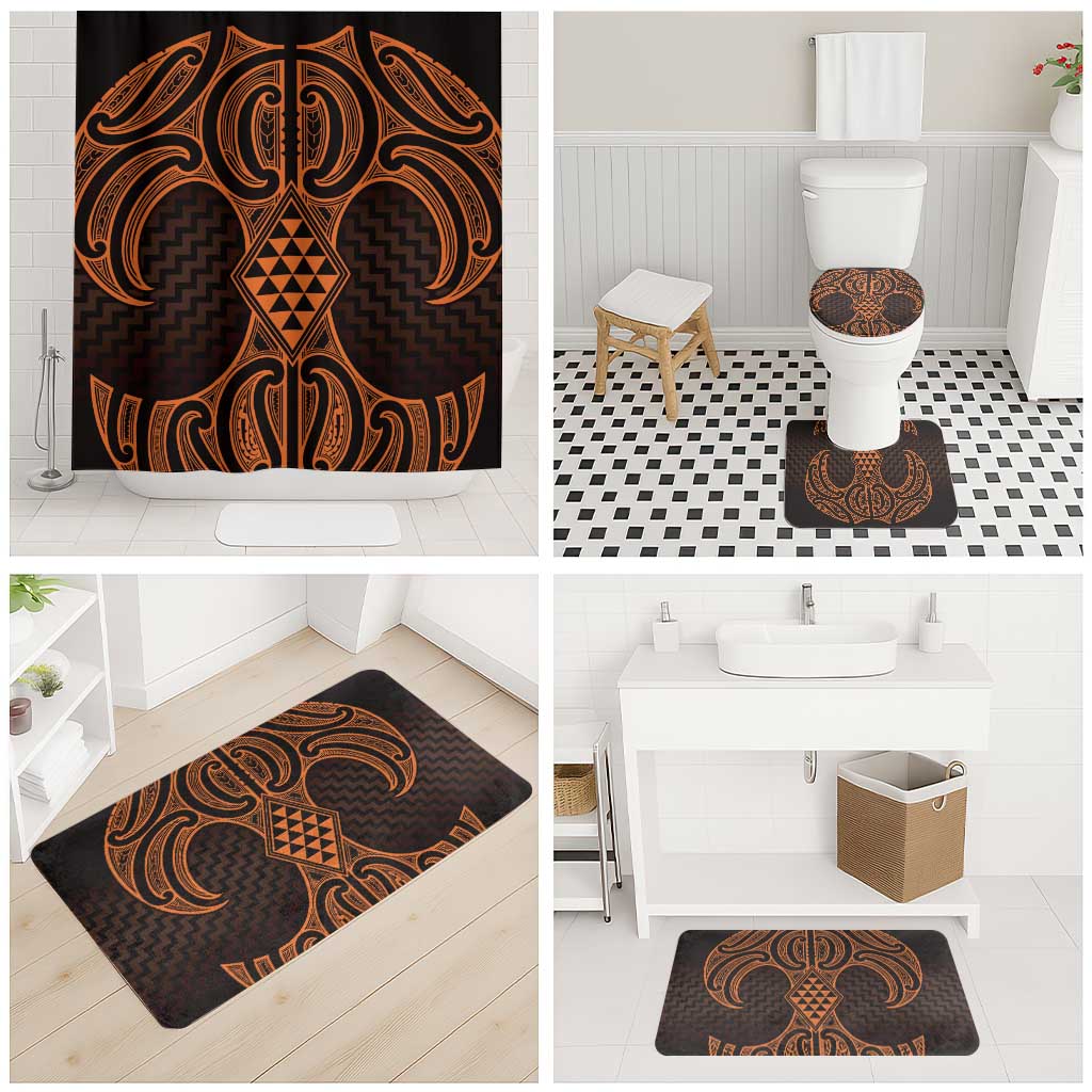 Karaka Maori Ta Moko Poutama Art Bathroom Set - Polynesian Pride