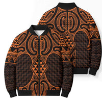 Karaka Maori Ta Moko Poutama Art Bomber Puffer Jacket - Polynesian Pride