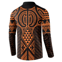 Karaka Maori Ta Moko Poutama Art Button Sweatshirt