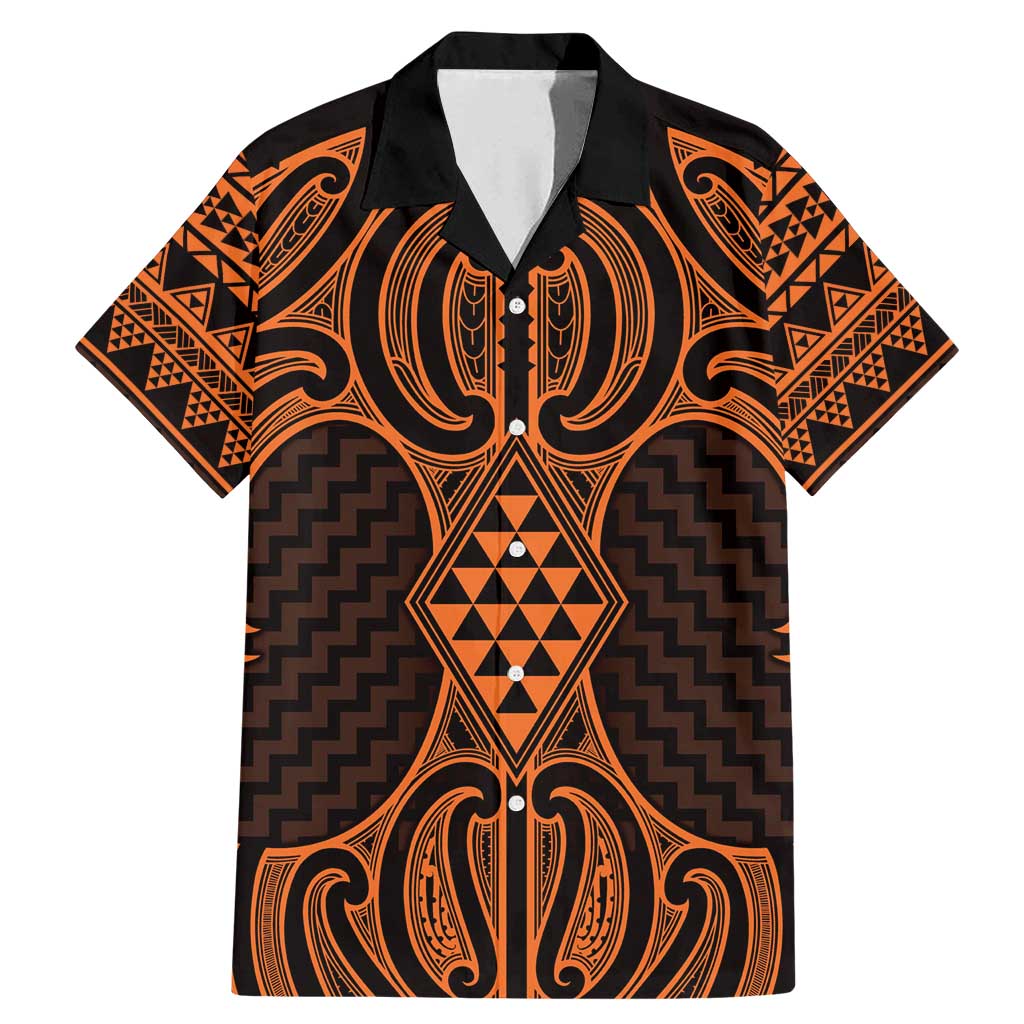 Karaka Maori Ta Moko Poutama Art Family Matching Mermaid Dress and Hawaiian Shirt