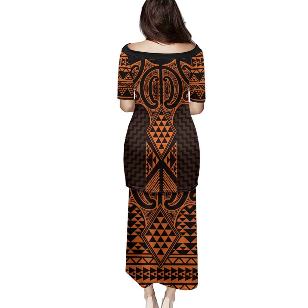 Karaka Maori Ta Moko Poutama Art Family Matching Puletasi and Hawaiian Shirt