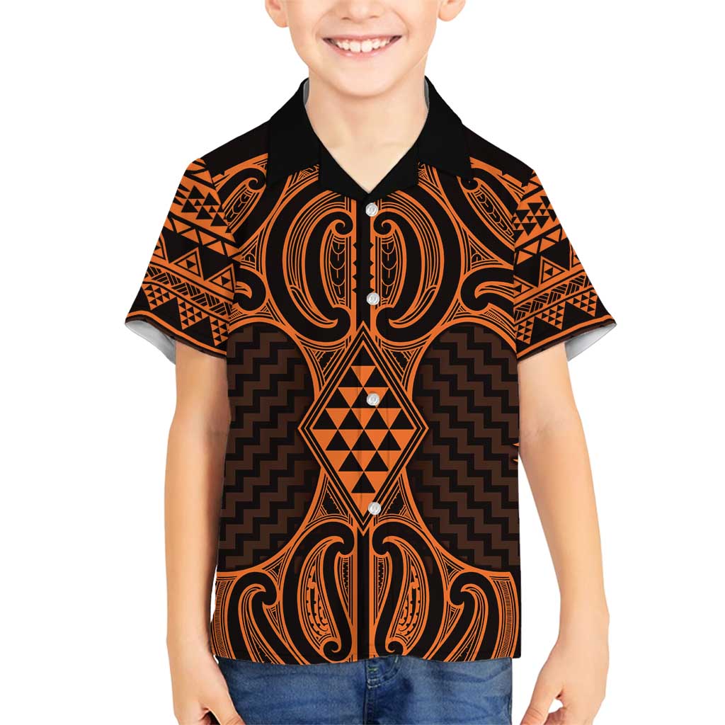 Karaka Maori Ta Moko Poutama Art Family Matching Puletasi and Hawaiian Shirt