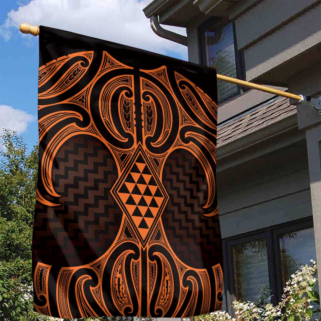 Karaka Maori Ta Moko Poutama Art Garden Flag