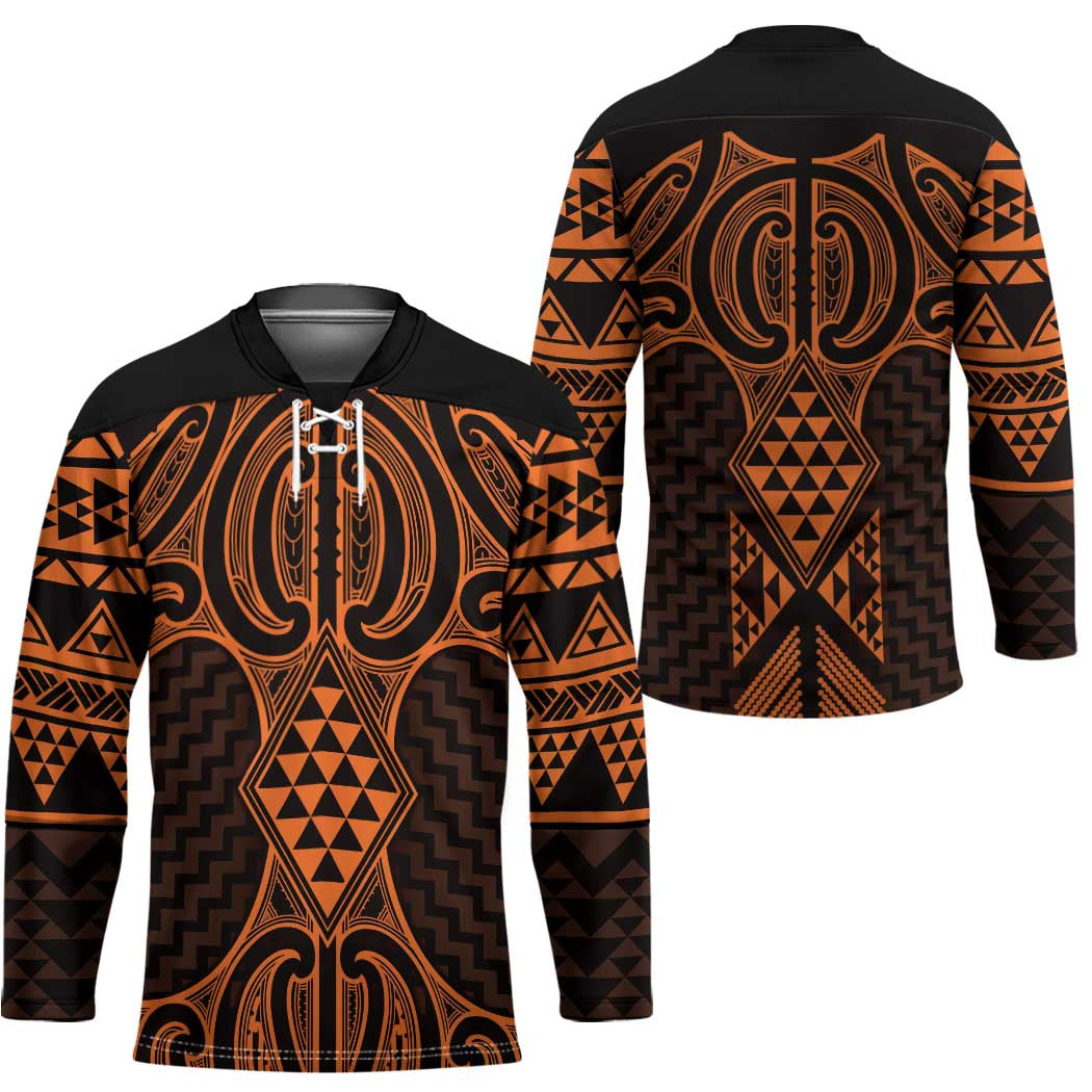 Karaka Maori Ta Moko Poutama Art Hockey Jersey - Polynesian Pride