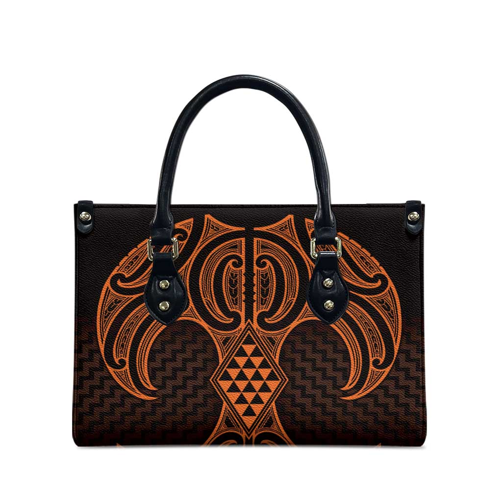 Karaka Maori Ta Moko Poutama Art Leather Bag - Polynesian Pride