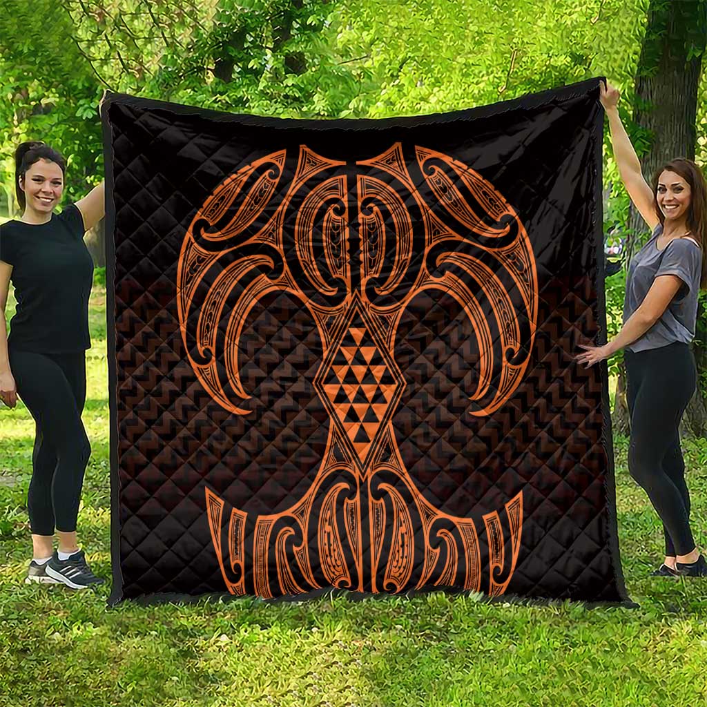 Karaka Maori Ta Moko Poutama Art Quilt